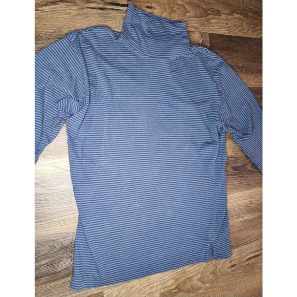 Vintage 80s Eddie Bauer Striped Cotton Turtleneck Shirt – Made in Singapore Sz L - Picture 9 of 15